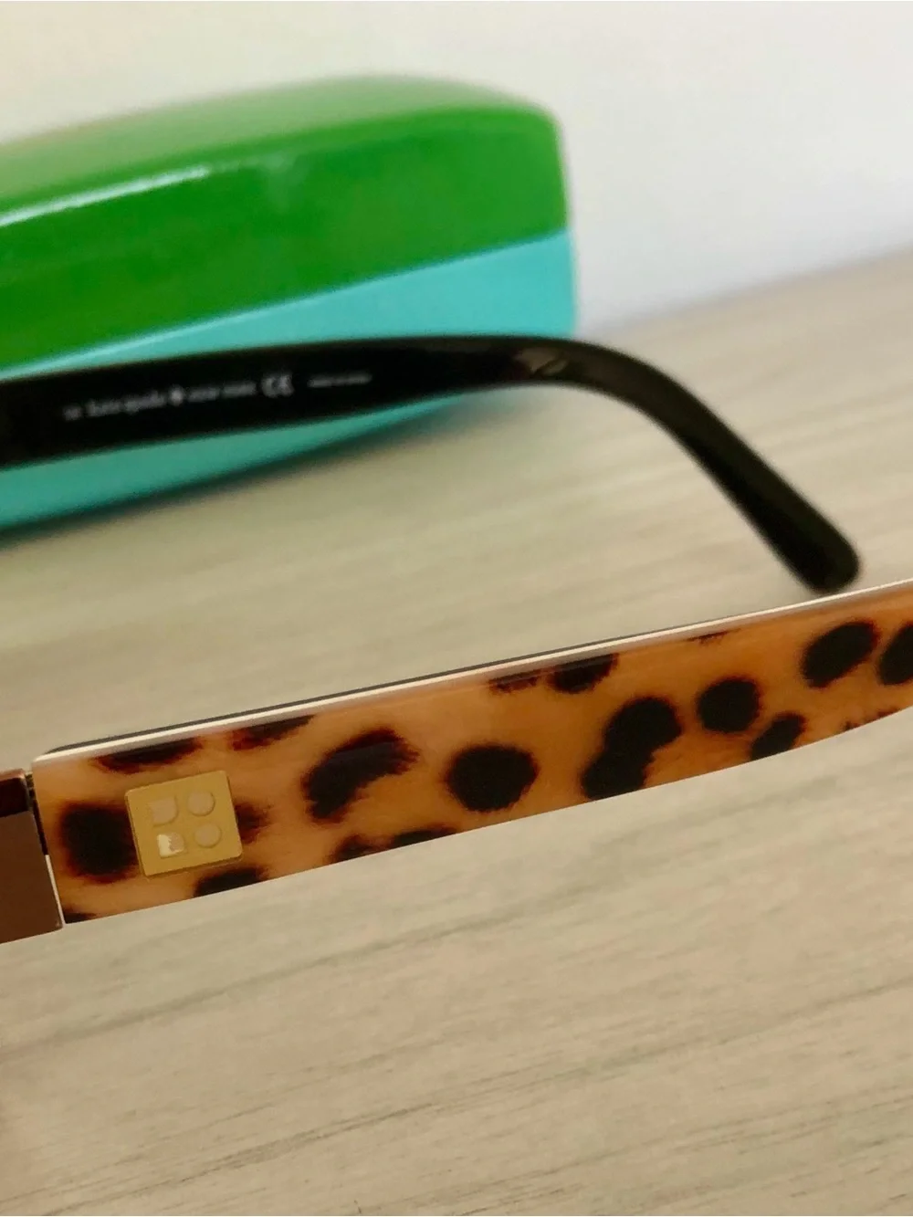 Kate Spade Navigator Sunglasses Bronze Leopard Print w Case Pouch